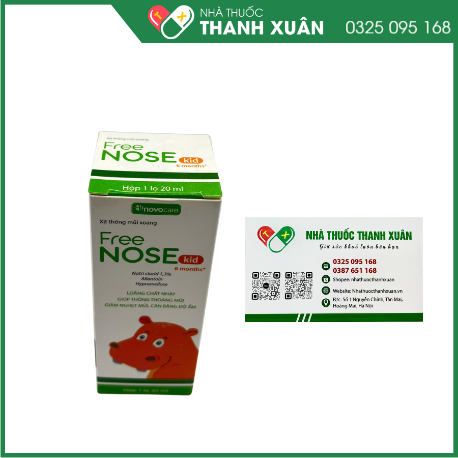 Free Nose Kid hỗ trợ giảm viêm mũi, sổ mũi